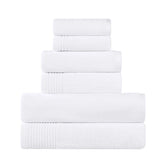 Cotton Marble and Solid Quick Dry 6 Piece Assorted Bathroom Towel Set